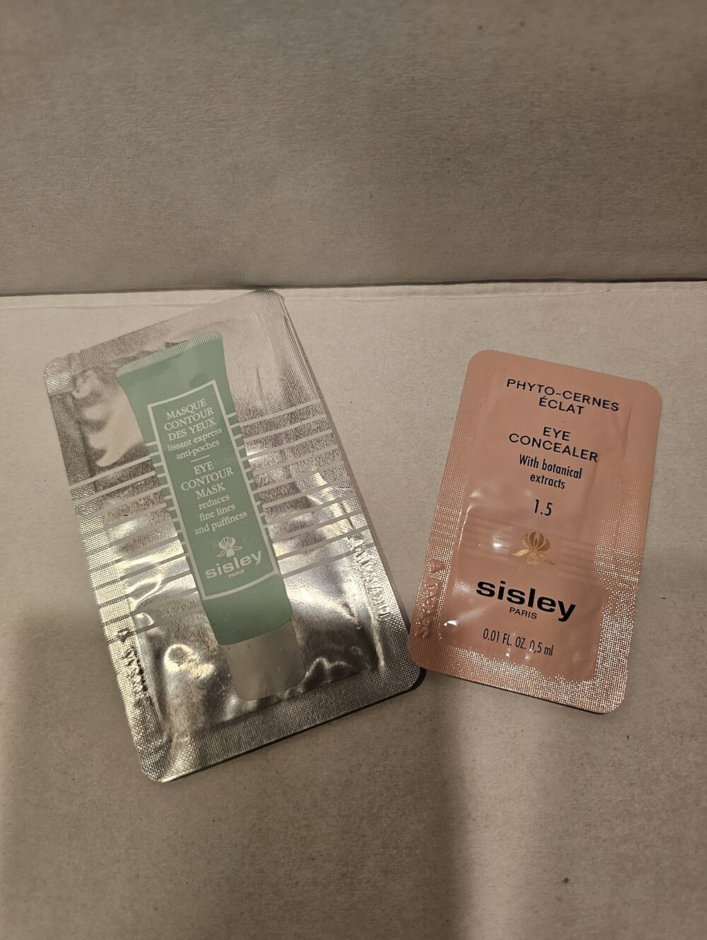 Sisley Eye Contour Mask & Phyto-Cernes Concealer Sample Duo - Green & Peach NEW